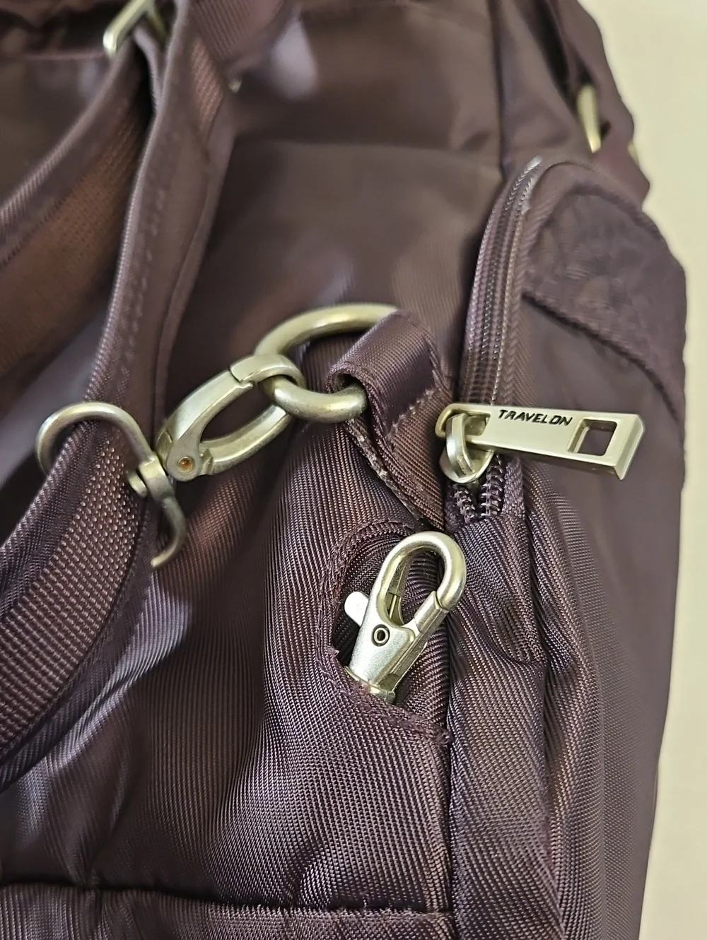 Travelon Anti-Theft Signature Convertible Backpack - Purple/Gray